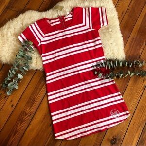 NWT Michael Kors Striped True Red Summer Dress
